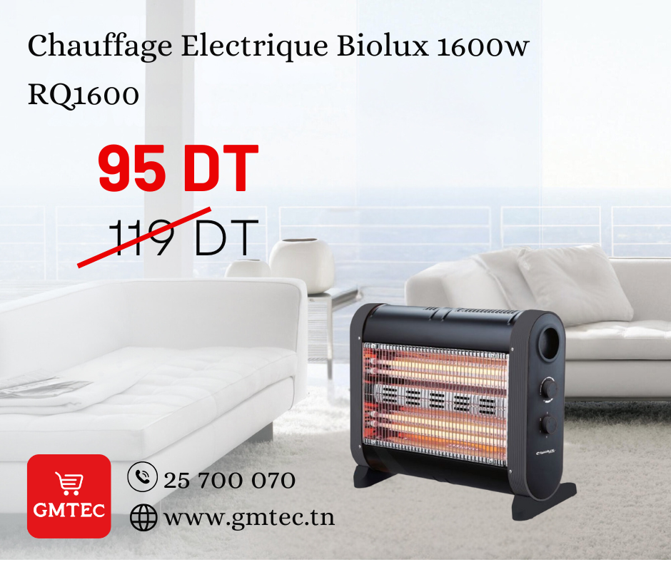 CHAUFFAGE ELECTRIQUE BIOLUX 1600W RQ1600