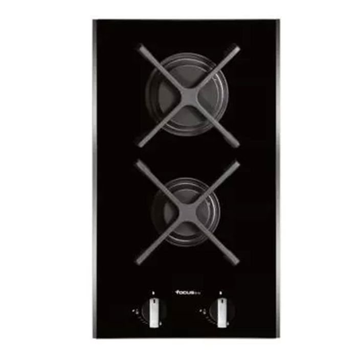 PLAQUE DE CUISSON 2 FEUX 30CM FONTE THERMOCOUPLE FOCUS LINE SOFT32 - VITRO NOIR